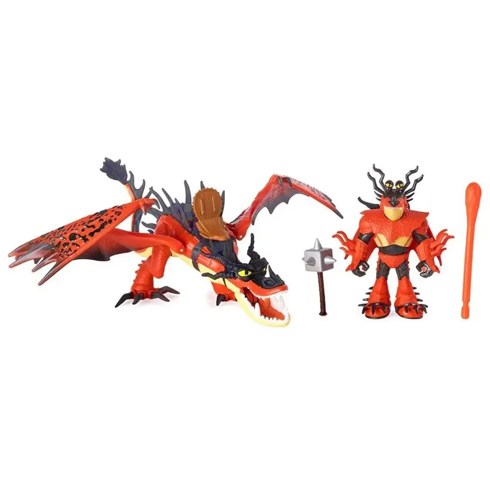 SNOTLOUT & HOOKFANG How to Train Your Dragon Hidden World Action Figure Set RARE